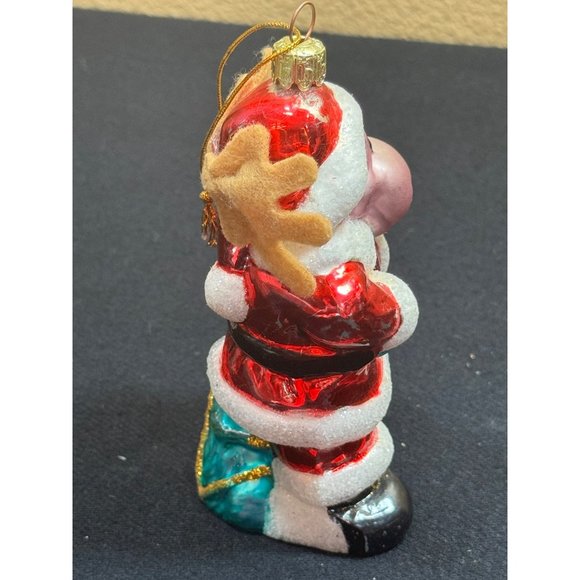 Vintage Best Of Santa Moose Glass Ornament - Picture 7 of 12
